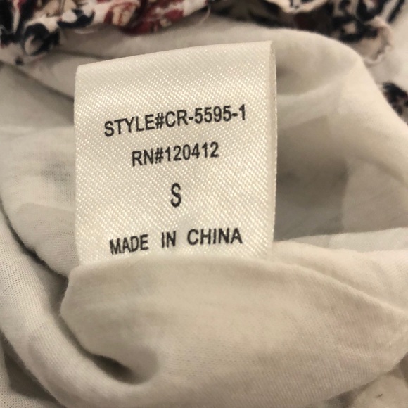 Cotton Candy Off Shoulder Long Sleeve Fall Patriotic Paisley Romper Small - Picture 7 of 8